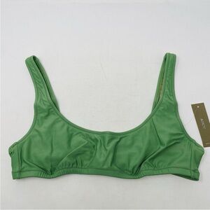J Crew Womens Size Medium Heritage Scoopneck Bikini Top in Green BX611 Sz XL